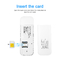 4G USBのドングルCat4 Simのカード スロットのWifiの白い小型携帯用ドングル